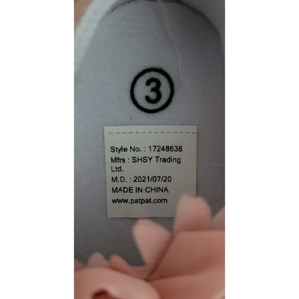 MY GGPP Infant/Toddler Flower shoes w/soft fabric uppers, non-slip soles-Sz US 5
